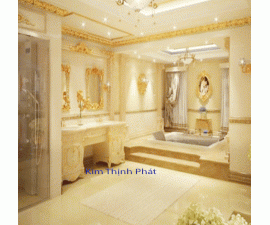 đá hoa cương marble Crema marfil phòng tắm
